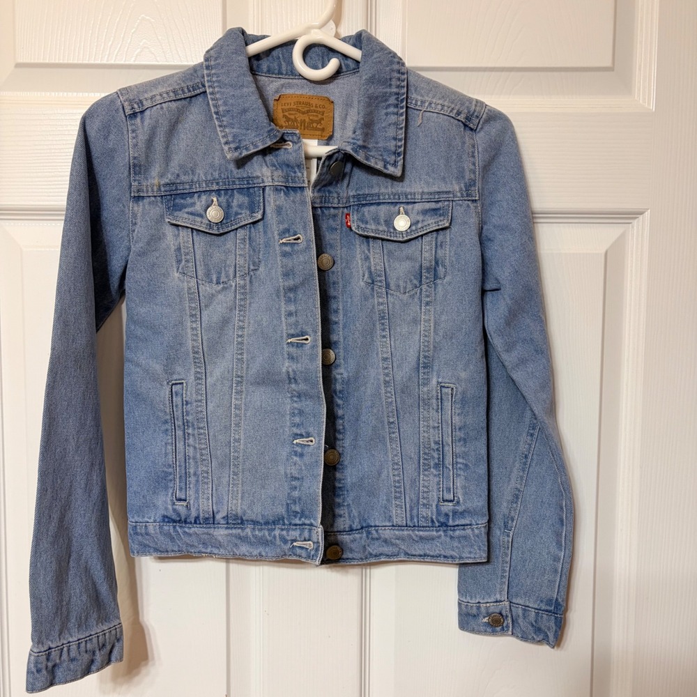 Levis Girls Jacket Light Wash Blue Denim Size L 12-13 Years 2164-L58